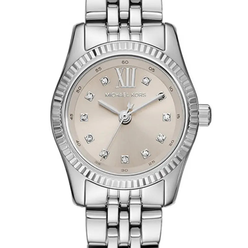 Michael Kors Petite Lexington Pavé Silver Watch MK4843