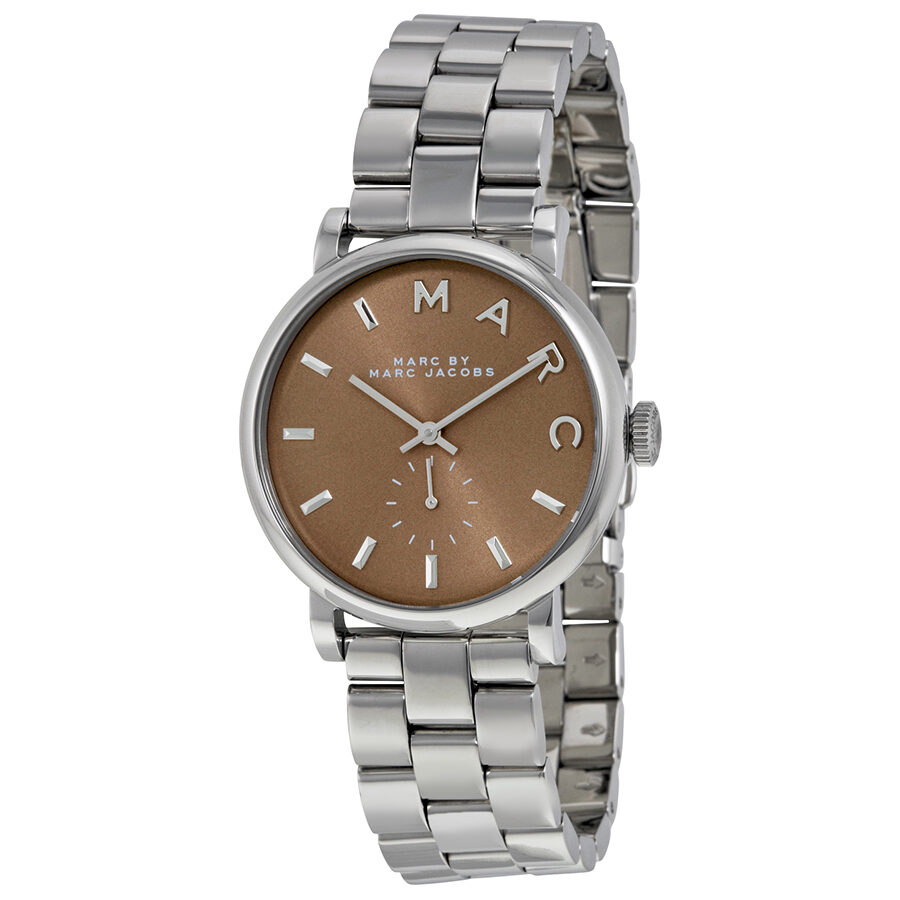 Marc By Marc Jacobs Baker Brown Dial Silver Tone Watch MBM3329