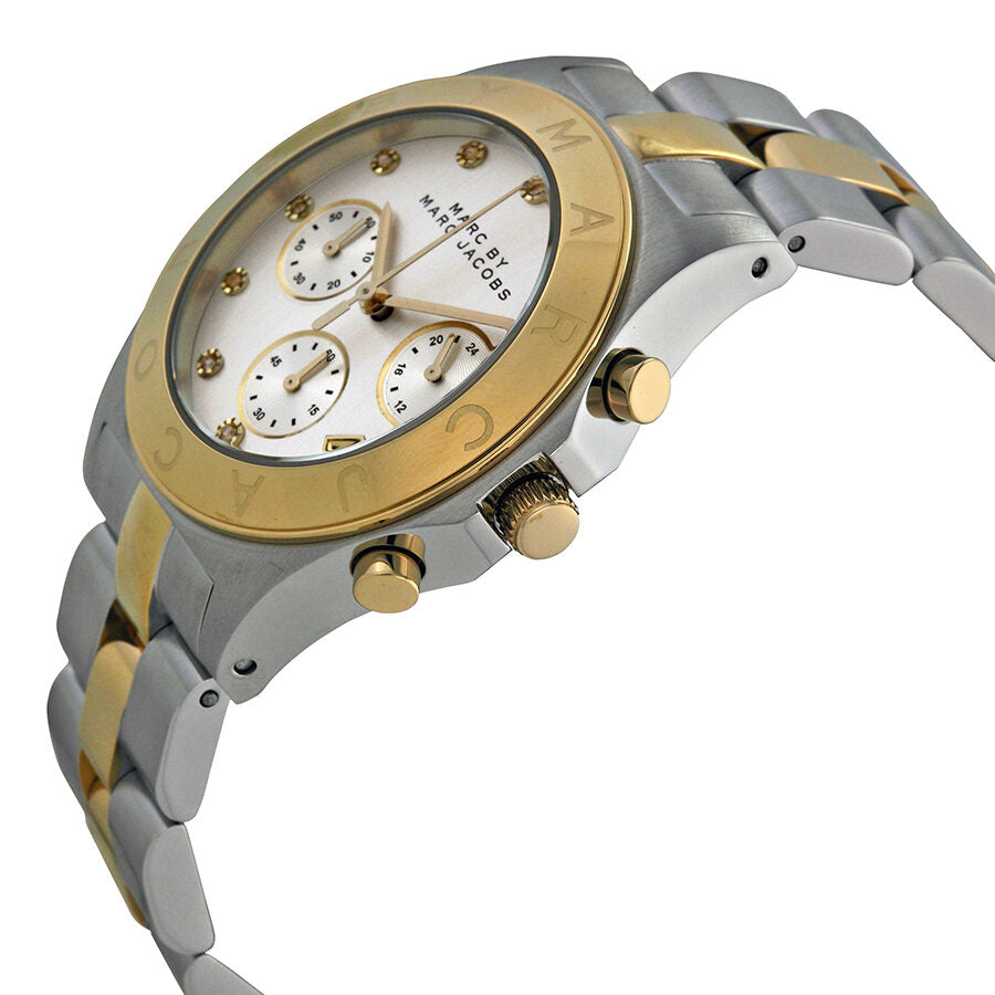 Marc By Marc Jacobs Henry Chronograph Date Gold and Silver Tone Watch MBM3177