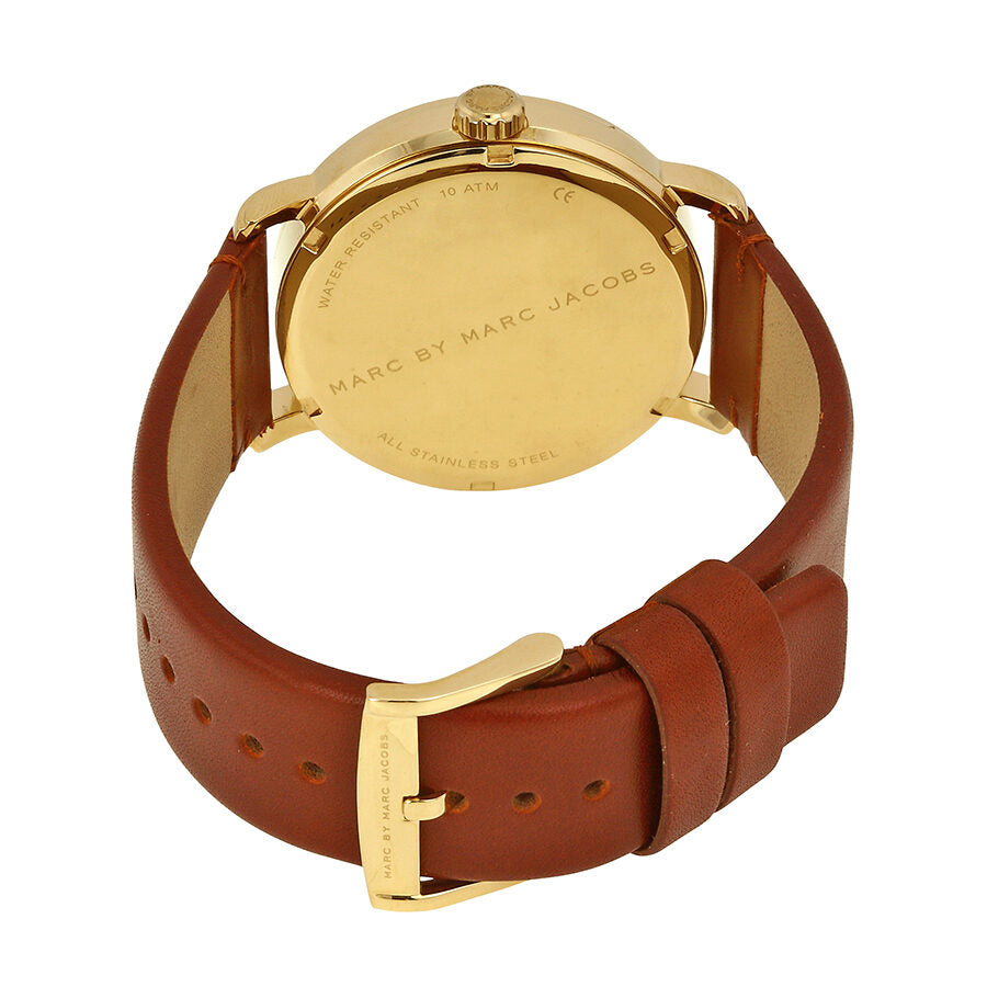 Marc By Marc Jacobs Fergus Black Dial Brown Leather Watch MBM5077 (Defect)