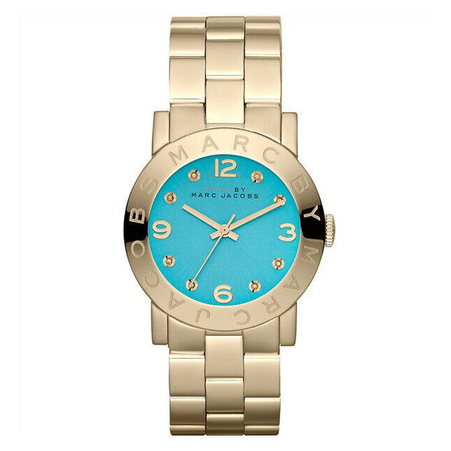Marc By Marc Jacobs Amy Dinky Blue Dial Gold Watch - MBM3229