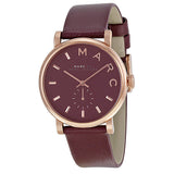 Marc by Marc Jacobs Baker Maroon Dial Moroon Leather Ladies Watch MBM1267 - Watches of Australia