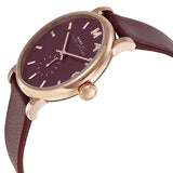 Marc by Marc Jacobs Baker Maroon Dial Moroon Leather Ladies Watch MBM1267 - Watches of Australia #2