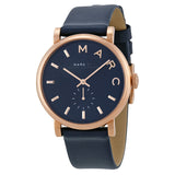 Marc by Marc Jacobs Baker Navy Dial Navy Leather Ladies Watch #MBM1329 - Watches of Australia