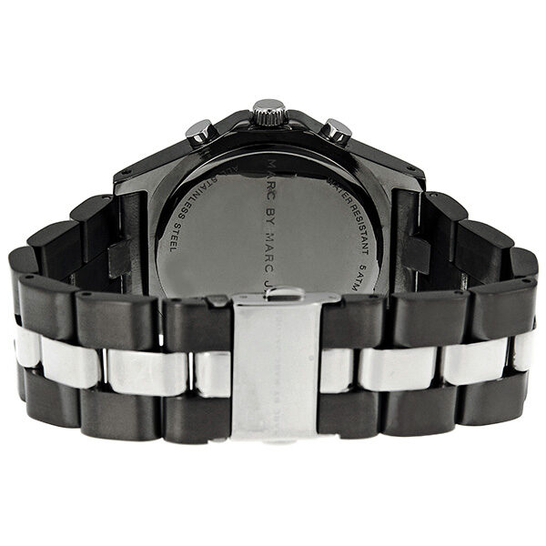 Marc By Marc Jacobs Blade Chronograph Gunmetal Silver Tone Watch MBM3179