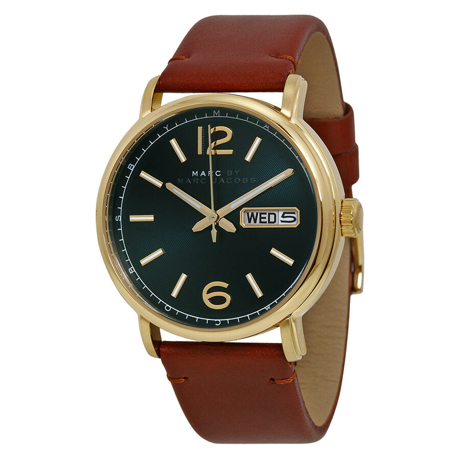 ★完売間近★MARC BY MRAC JACOBS LEATHER WATCH MBM8573 Marc By Marc Jacobs Jimmy White Dial Brown Leather Men's