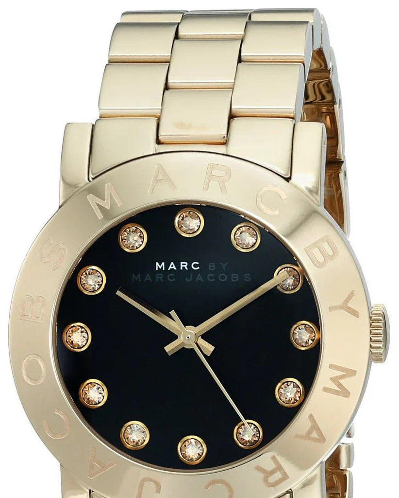 Marc By Marc Jacobs Amy Glitz Black Dial Steel Ladies Watch - MBM3334