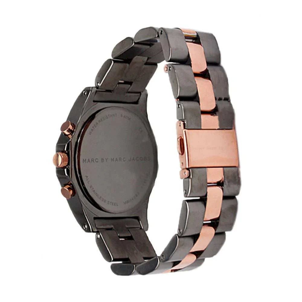 Marc By Marc Jacobs Blade Chronograph Grey Dial Two Tone Watch MBM8583