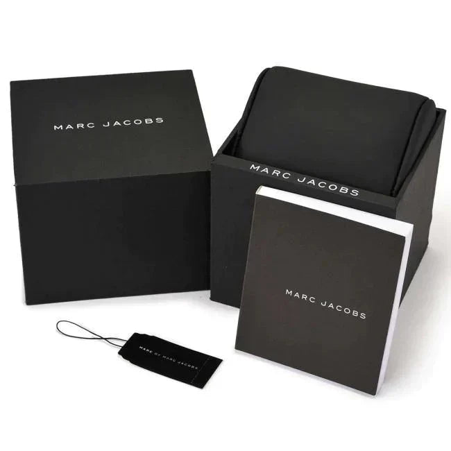 Marc by Marc Jacobs MBM8651 watch packaging showing branded boxes and storage pouch