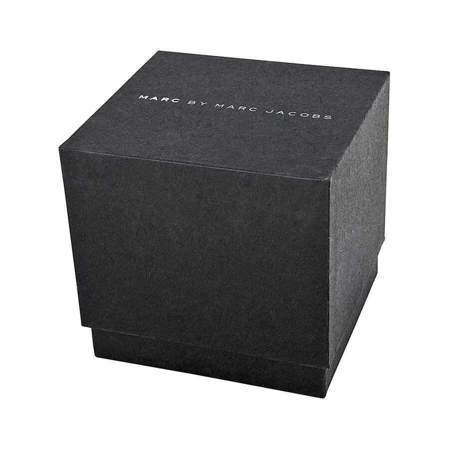 Marc by Marc Jacobs watch box in charcoal gray with logo