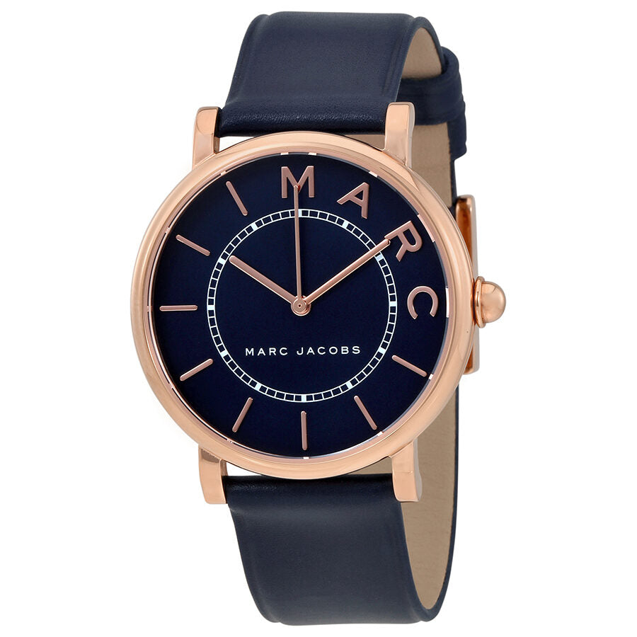 Marc Jacobs Roxy Navy Blue Dial Ladies Leather Watch MJ1534 - Watches of Australia