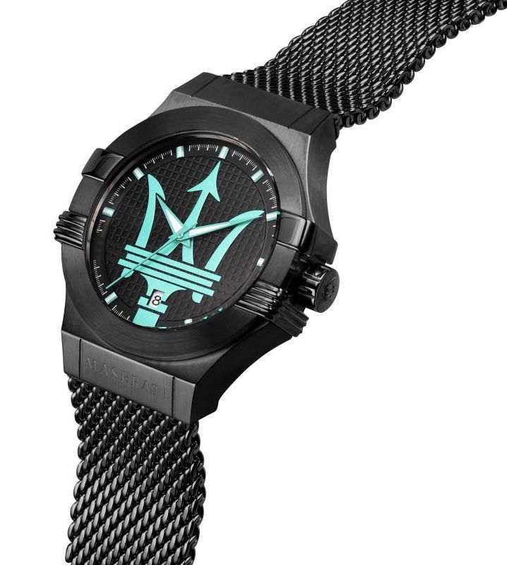 Maserati Potenza Aqua Edition Black Mesh Watch R8853144002