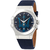Maserati Potenza Blue Dial Blue Leather Men's Watch R8851108015 - Watches of Australia