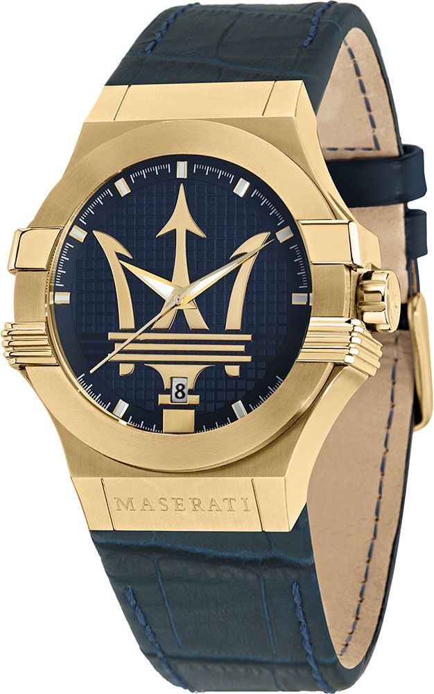 Maserati Potenza Blue Leather R8851108035 - The Watches Men & CO