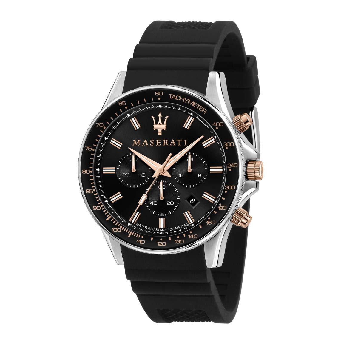 Maserati Sfida Analog Black Dial Men's Watch R8871640002 - The Watches Men & CO