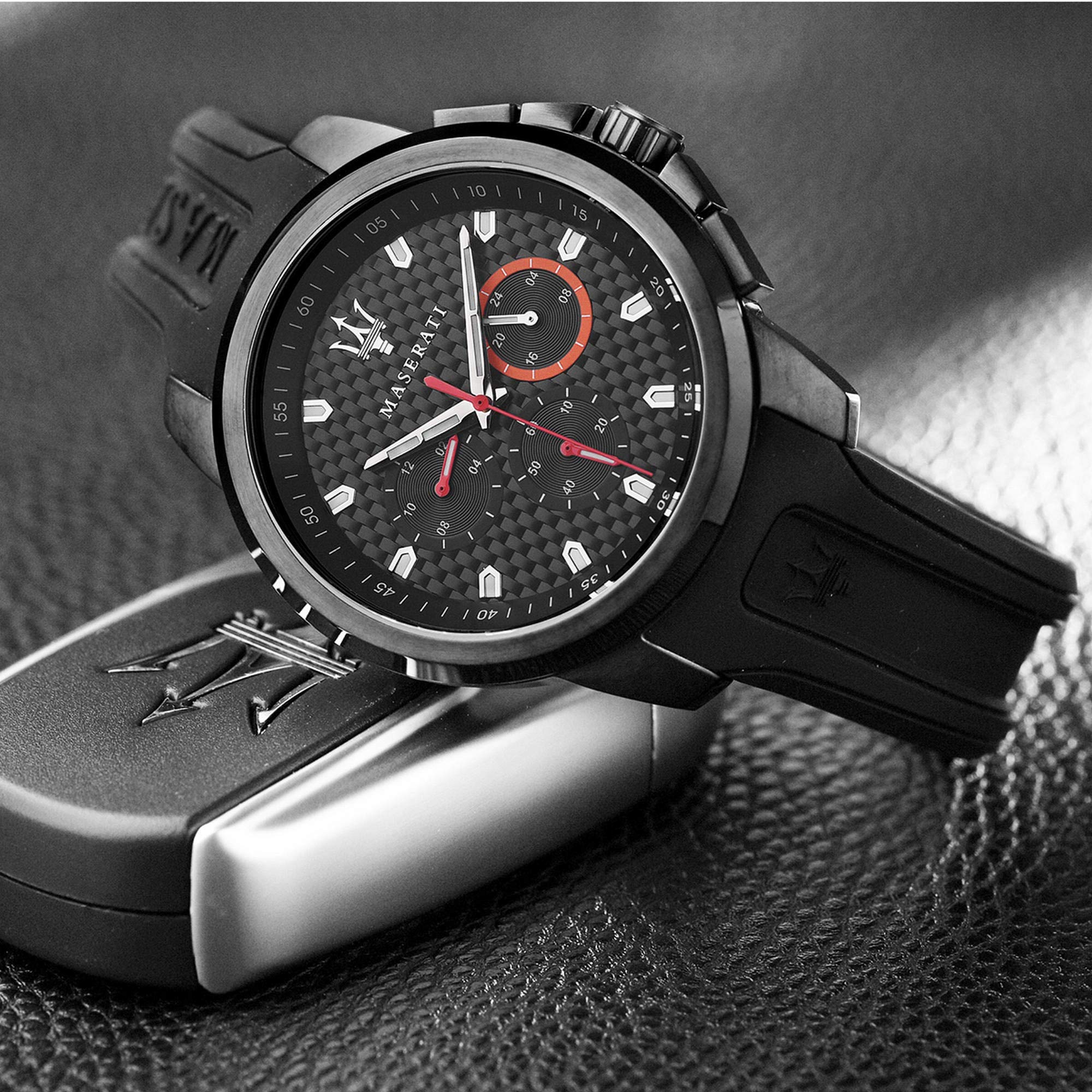 Maserati Sfida Chronograph Black Dial Menβs Watch R8851123007 - Watch