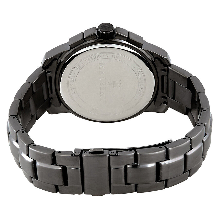 Maserati Successo watch caseback showing stainless steel back cover