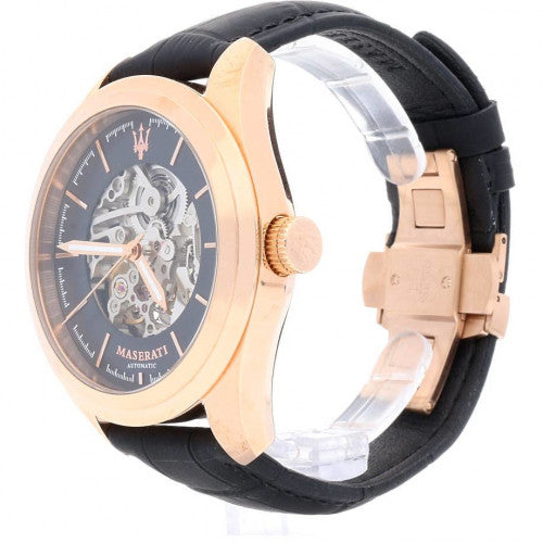 Maserati Traguardo Automatic Black/Skeleton Dial Men’s Watch R8821112001 - Watch