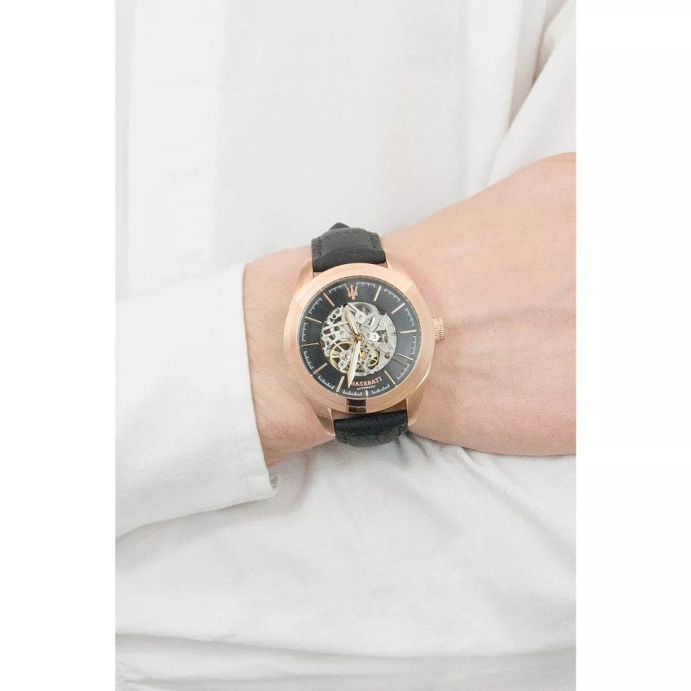 Maserati Traguardo Automatic Black/Skeleton Dial Men's Watch R8821112001