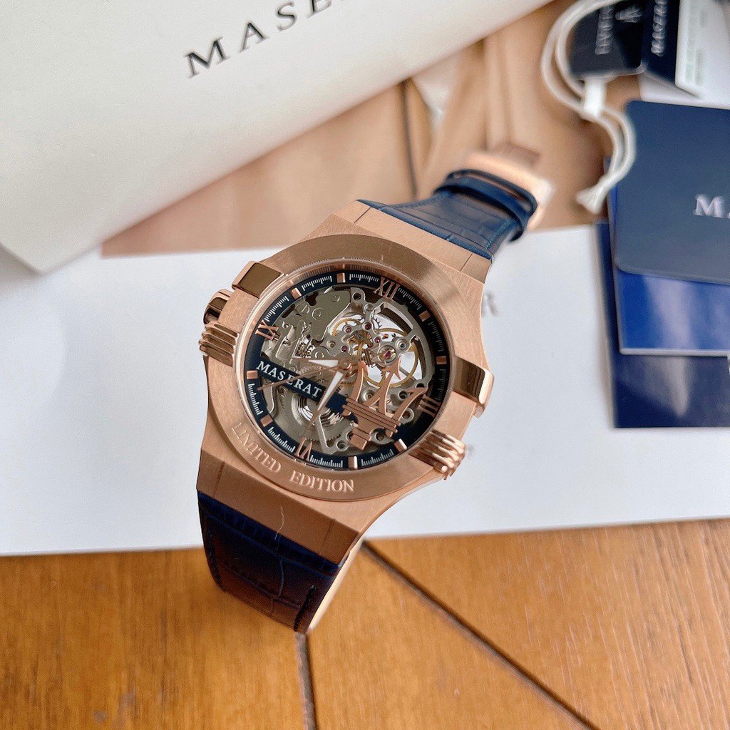 Maserati Watch Automatic Skeleton Rose-Gold Men's Watch R8821108022 - The Watches Men & CO