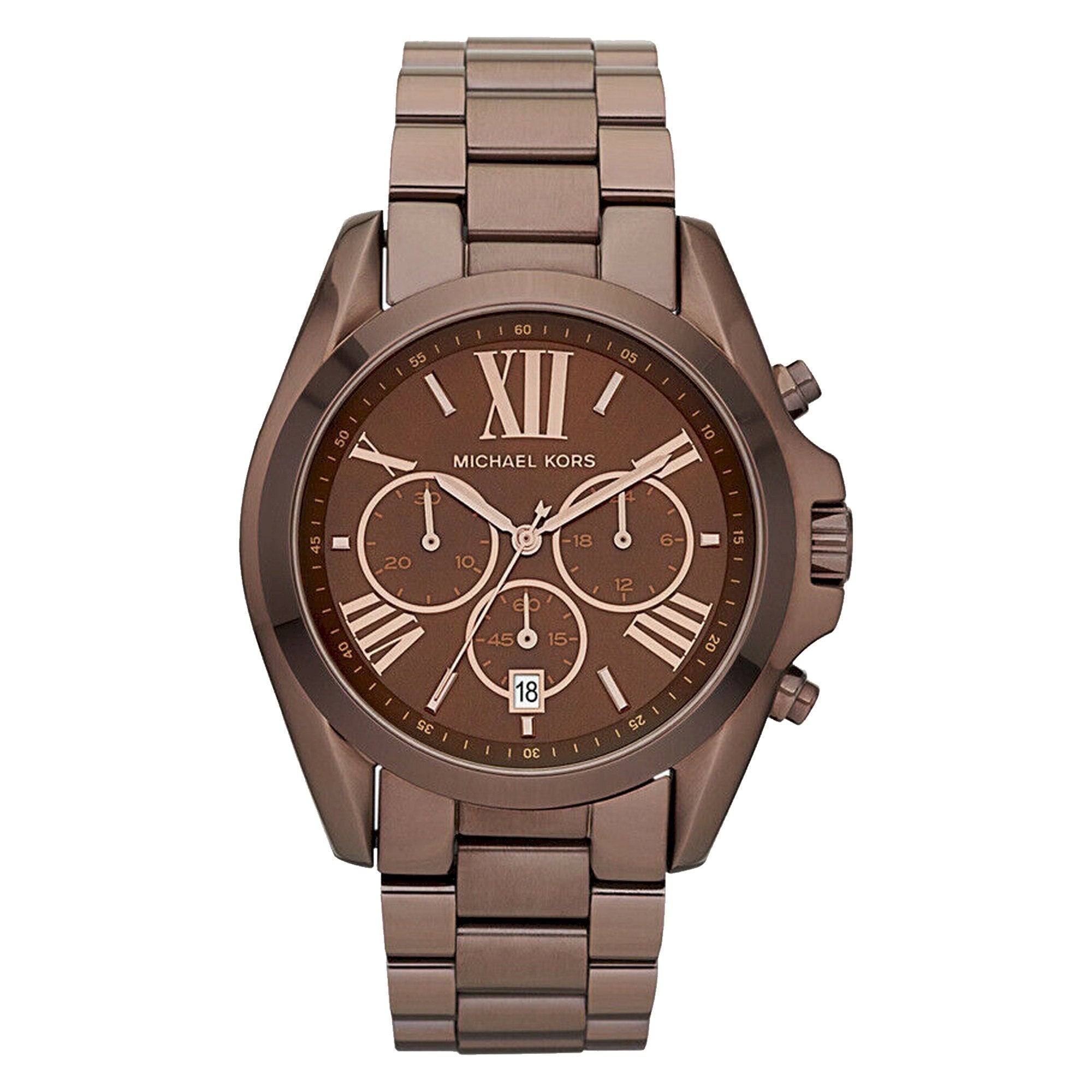 Michael Kors Bradshaw Chronograph Espresso Dial Unisex Watch MK5628 - The Watches Men & CO