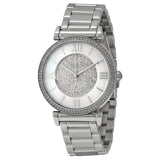 Michael Kors Caitlin Silver Crystal Pave Dial Ladies Watch MK3355 - Watches of Australia