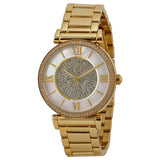 Michael Kors Catlin Mother of Pearl Dial Gold-plated Ladies Watch #MK3332 - Watches of Australia