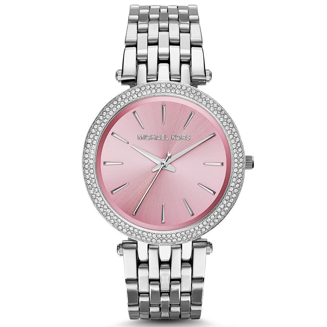Michael Kors Darci Crystal Paved Pink Dial Ladies Watch MK3352 - The Watches Men & CO