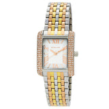 Michael Kors Emery Tri-Tone Quartz Crystal White Dial Ladies Watch MK4744