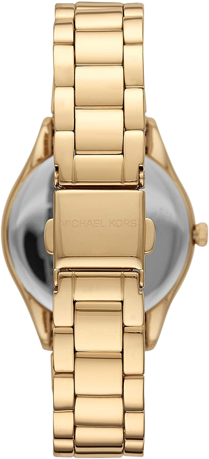 Michael Kors Lauryn watch case back with stainless steel bracelet