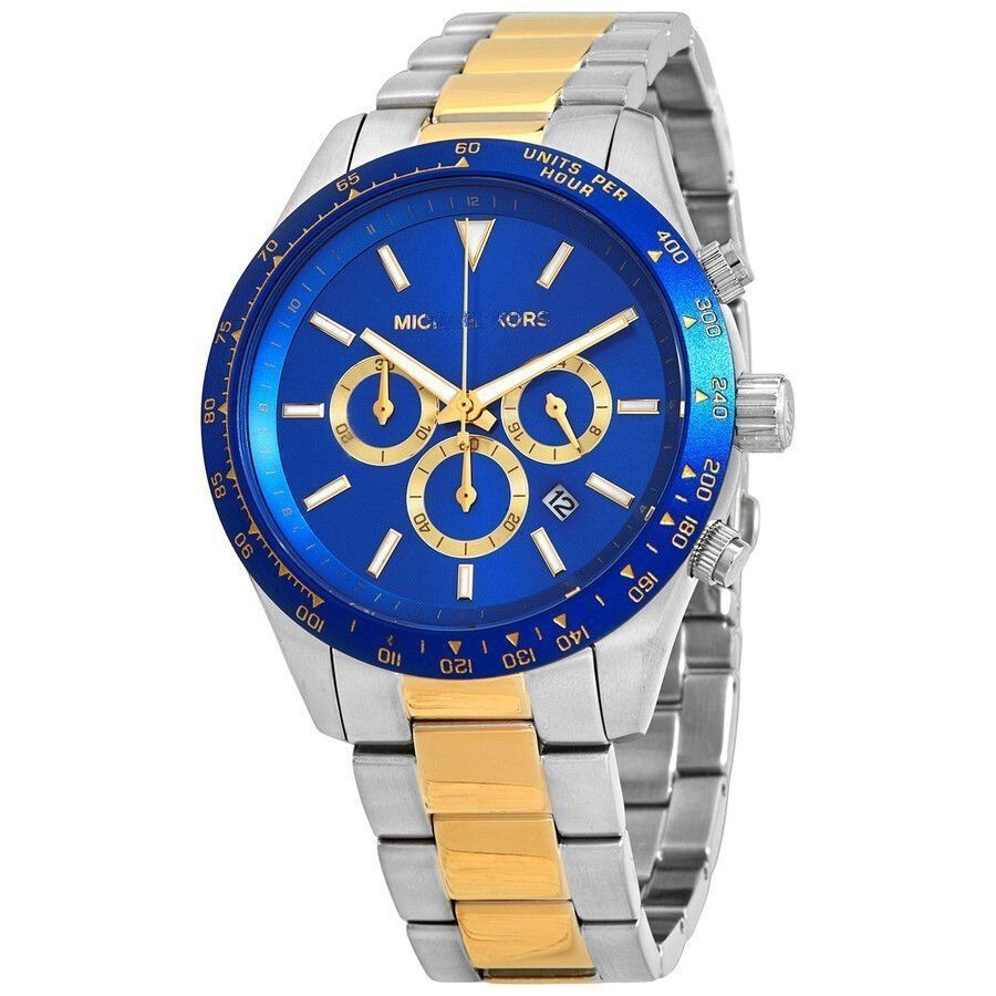 Michael Kors Layton Chronograph Quartz Blue Dial Two-tone Menβs Watch MK8825 - Watch
