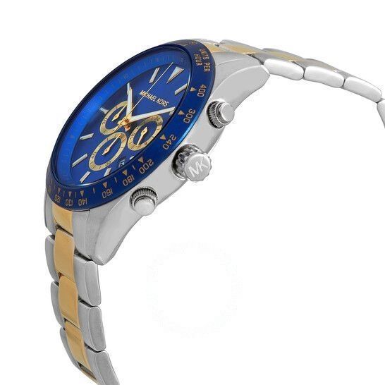 Michael Kors Layton Chronograph Quartz Blue Dial Two-tone Menβs Watch MK8825 - Watch