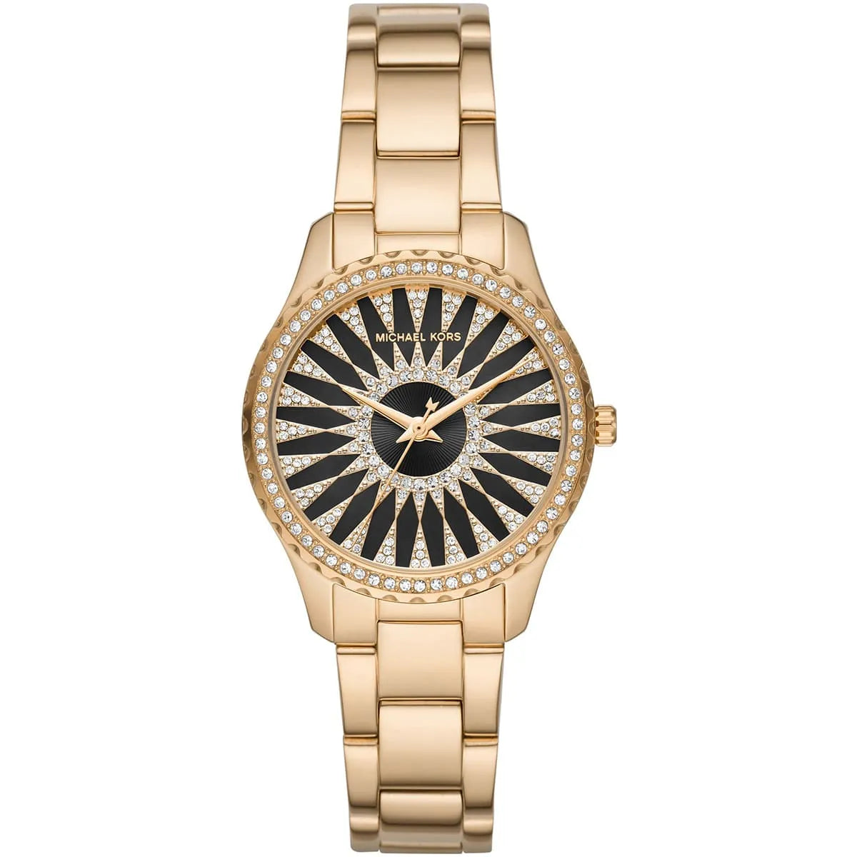 Michael Kors Layton Quartz Black Dial Gold-Tone Women's Watch - MK6892