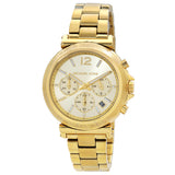 Michael Kors Maren Chronograph Quartz Gold Dial Ladies Watch MK7493