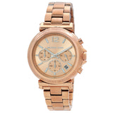 Michael Kors Maren Chronograph Quartz Rose Gold Dial Ladies Watch MK7494