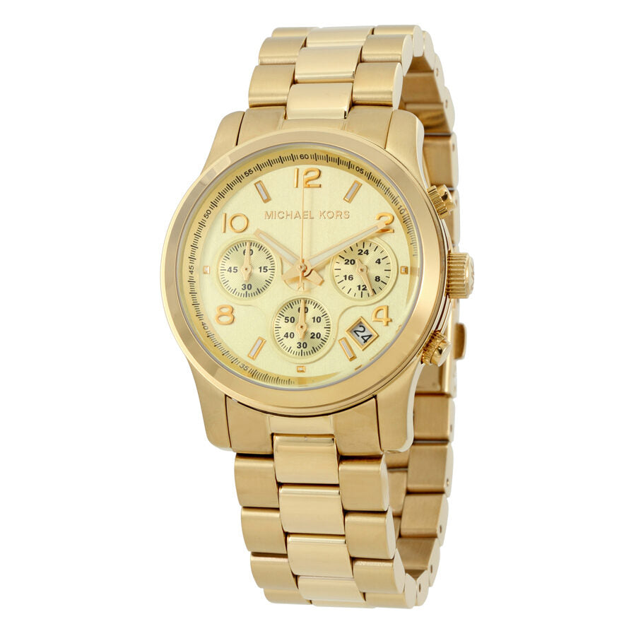 Michael Kors Runway Chronograph Gold Unisex Watch - MK5055