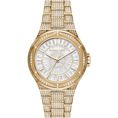 Michael Kors Oversized Lennox Pavé Gold-Tone Watch MK6991