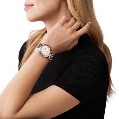 Michael Kors MK7258 Bradshaw chronograph watch worn on wrist