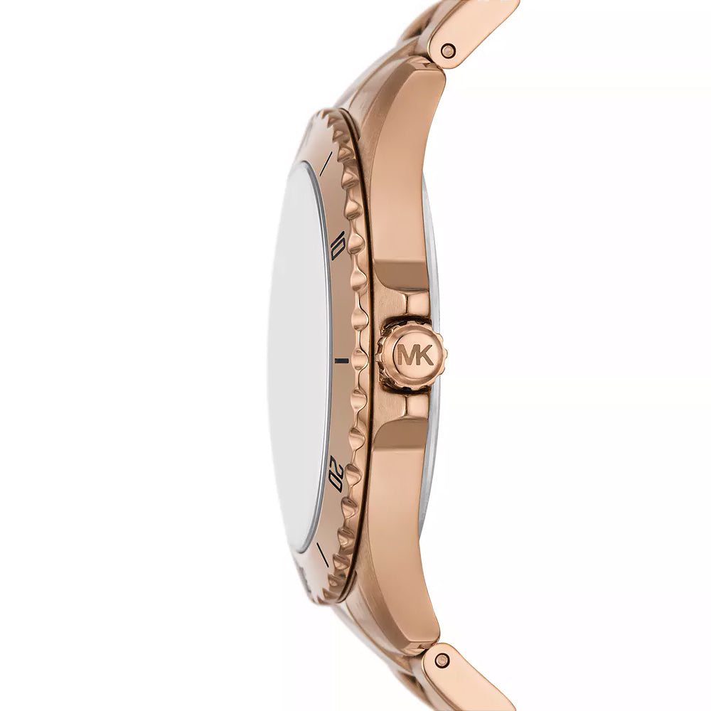 Michael Kors Everest watch side profile showing case thickness and bezel design