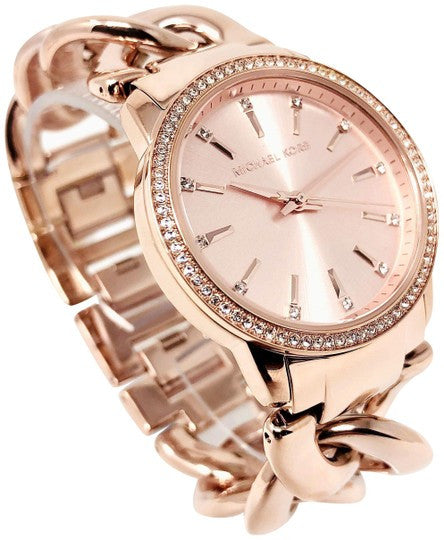 Michael Kors Nini Quartz Crystal Rose Dial Ladies Watch MK3236 - Watch