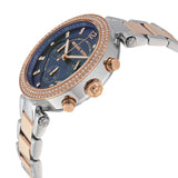 Michael Kors Parker Chronograph Blue Dial Two-tone Ladies Watch #MK6141 - Watches of Australia #2