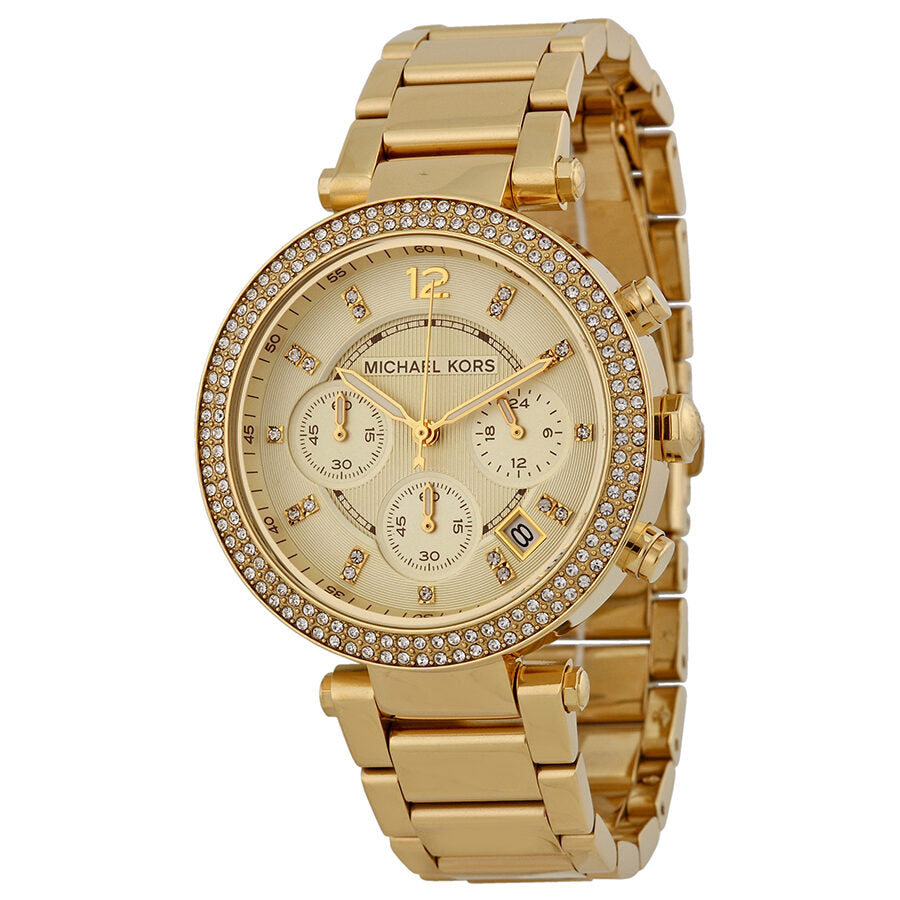 Michael Kors Parker Chronograph Champagne Dial Ladies Watch MK5354