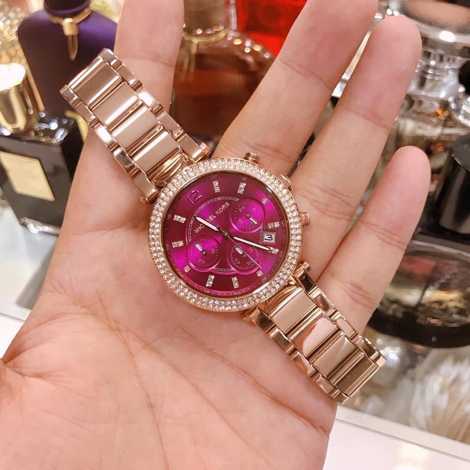 Michael Kors Parker Plum Dial Womenβs Watch MK6417 - Watch