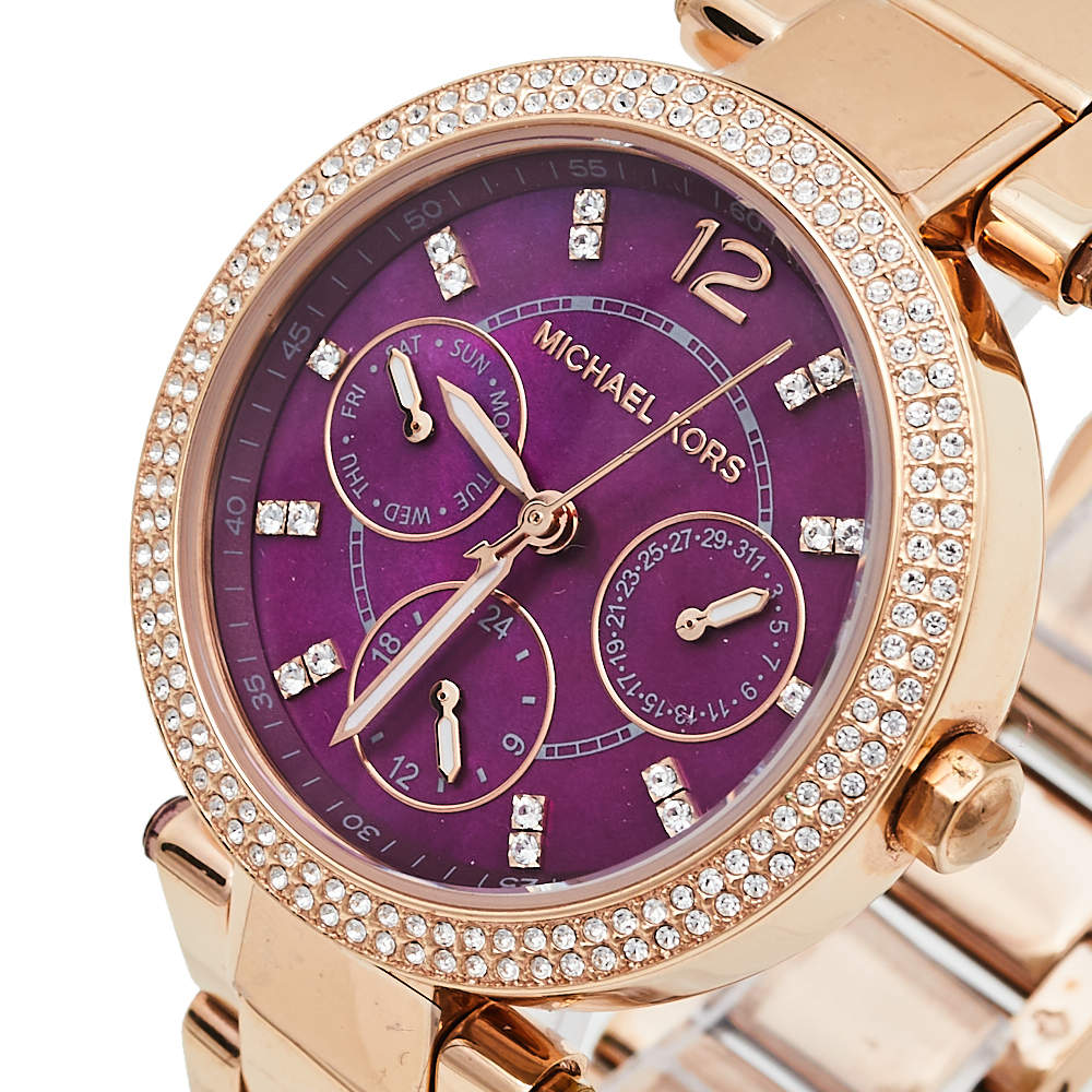 Michael Kors Parker Plum Dial Womenβs Watch MK6417 - Watch