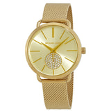 Michael Kors Porita Gold Dial Ladies Watch #MK3844 - Watches of Australia