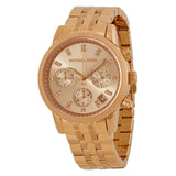 Michael Kors Ritz Chronograph Rose Gold Dial Steel Ladies Watch MK6077 - Watches of Australia