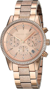 Michael Kors Ritz Chronograph Rose Gold Tone Women's Watch MK6598