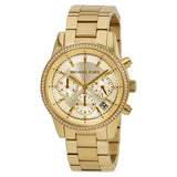 Michael Kors Ritz Chronograph Gold Dial Ladies Watch MK6356 - Watches of Australia