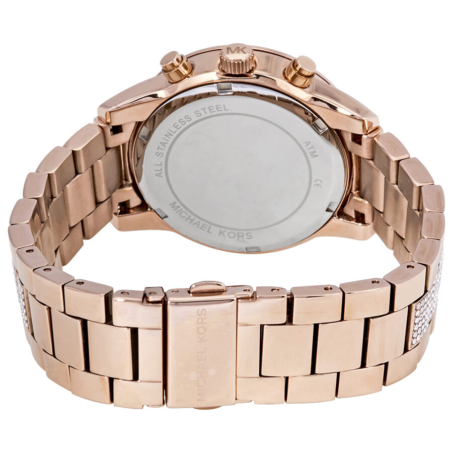 Michael Kors Ritz Pave Chronograph Crystal Ladies Watch MK6485 - The Watches Men & CO #3