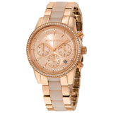 Michael Kors Ritz Quartz Chronograph Rose Dial Ladies Watch MK6307 - Watches of Australia